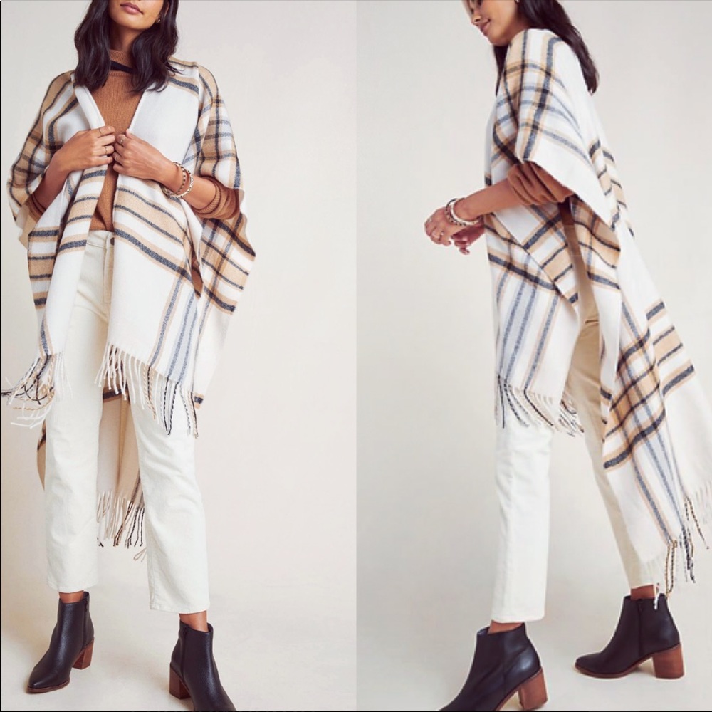 Anthropologie Fringe Oversized Wrap